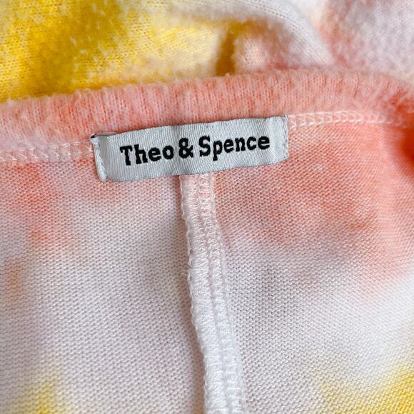 Theo & Spense Creamsicle Tie Dye Striped Long Sleeve Top Yellow size S NEW - Picture 9 of 12